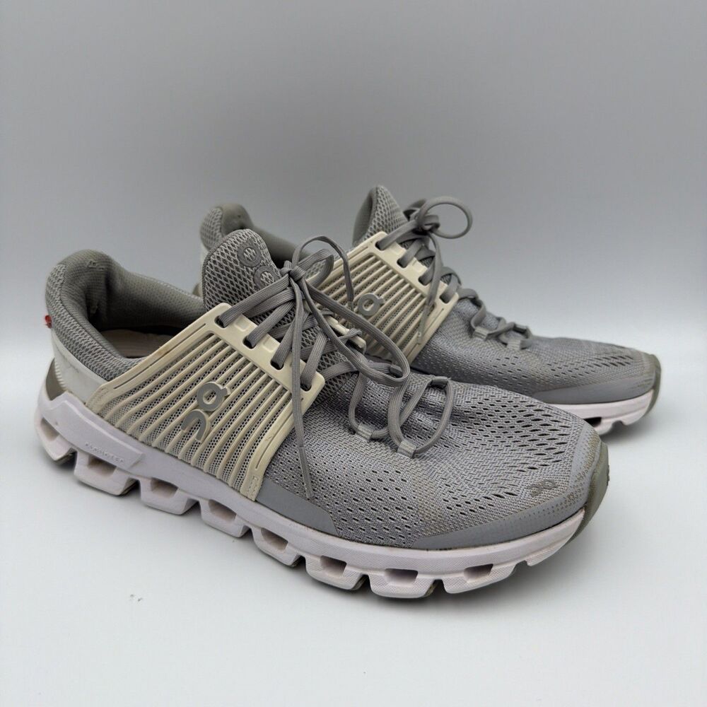 On Cloudswift Swiss Engineering Women's Sz 8 Grey White Running Shoes Athletic